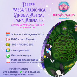 MESA RADIÓNICA CIRUGÍA ASTRAL PARA ANIMALES - Curso Online con Vídeo